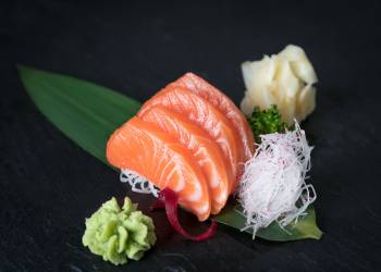 Sashimi from salmon